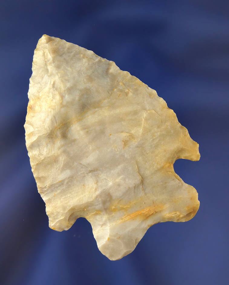 2 1/2" Coshocton Flint McCorkle Bifurcate found in Wayne Co., Ohio.