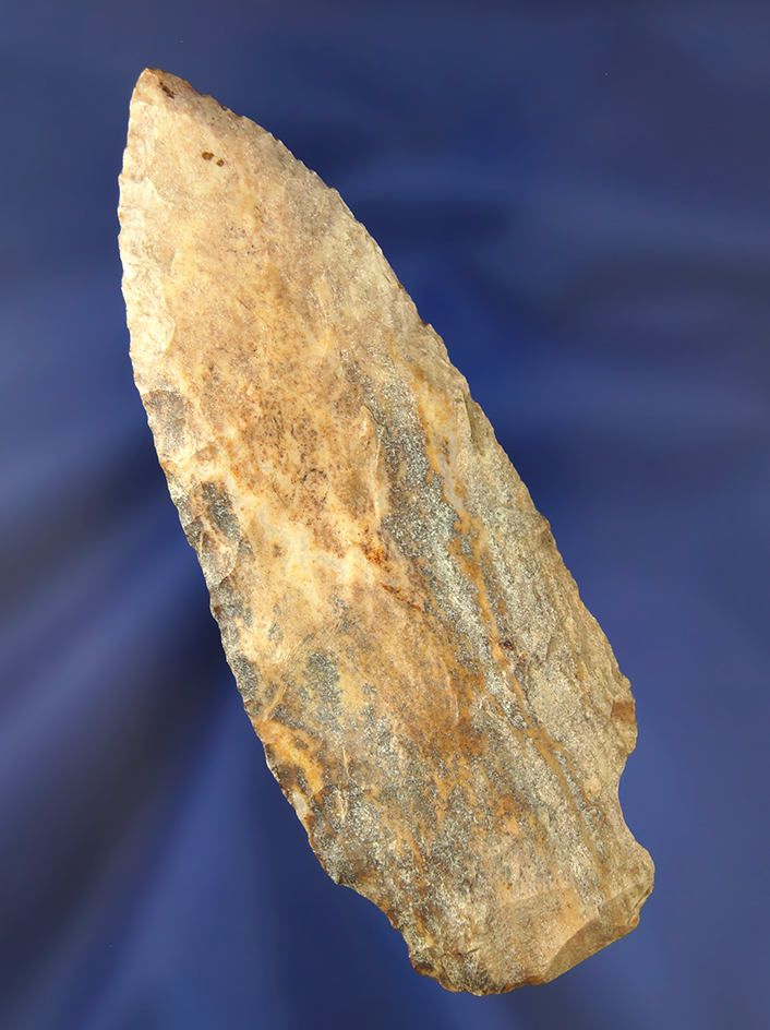 4" Stemmed Knife found in Ohio made from nicely banded material.