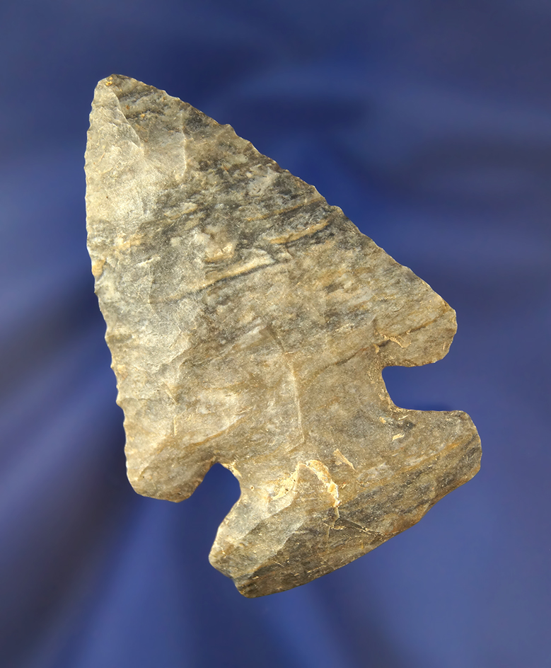 3" Coshocton Flint Archaic Thebes found in Knox Co., Ohio.