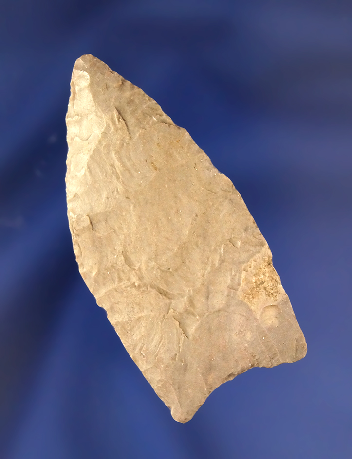 Thin and well flaked 2 5/16" Paleo Dartpoint with nicely ground lower edges - Knox Co., Ohio.