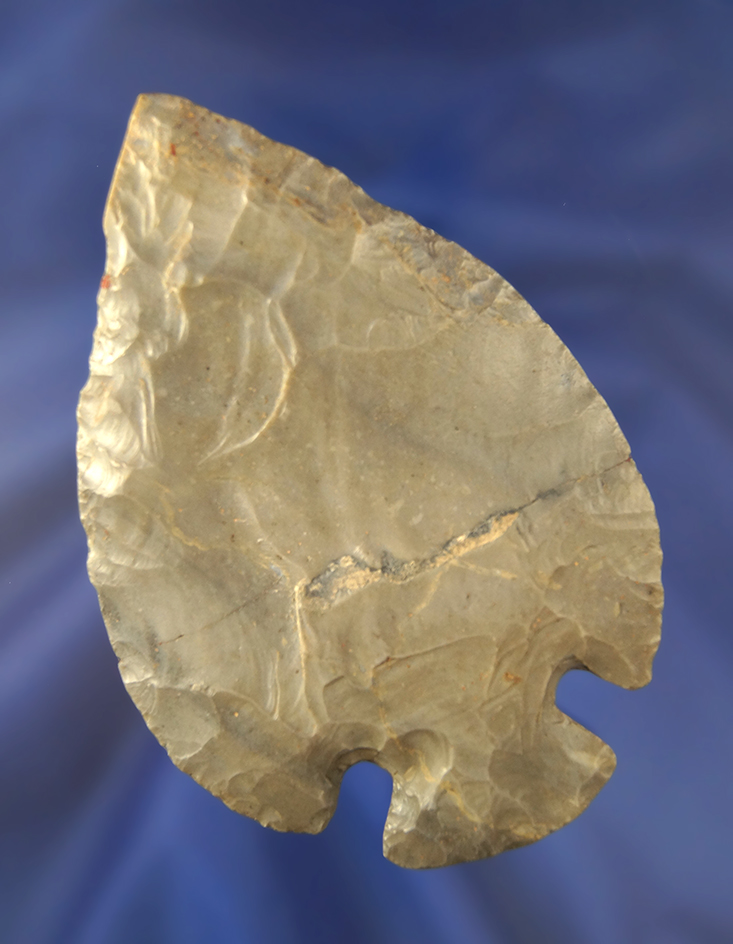 Large 4 3/16" Hopewell Snyders made from Hornstone that is broken/glued at the midsection