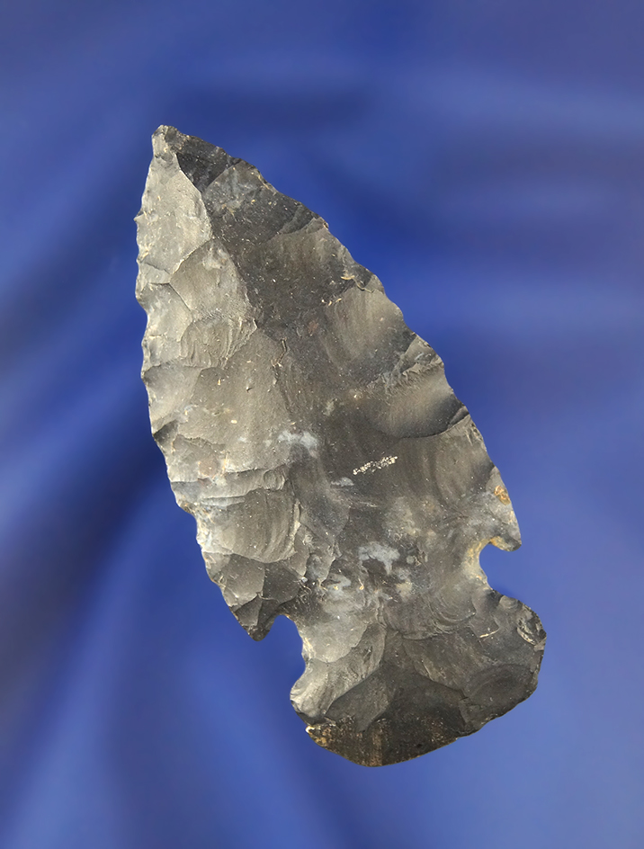 2 5/8" Dovetail found by Ron Thiebeau near Indian Creek with some restoration to basal corner.