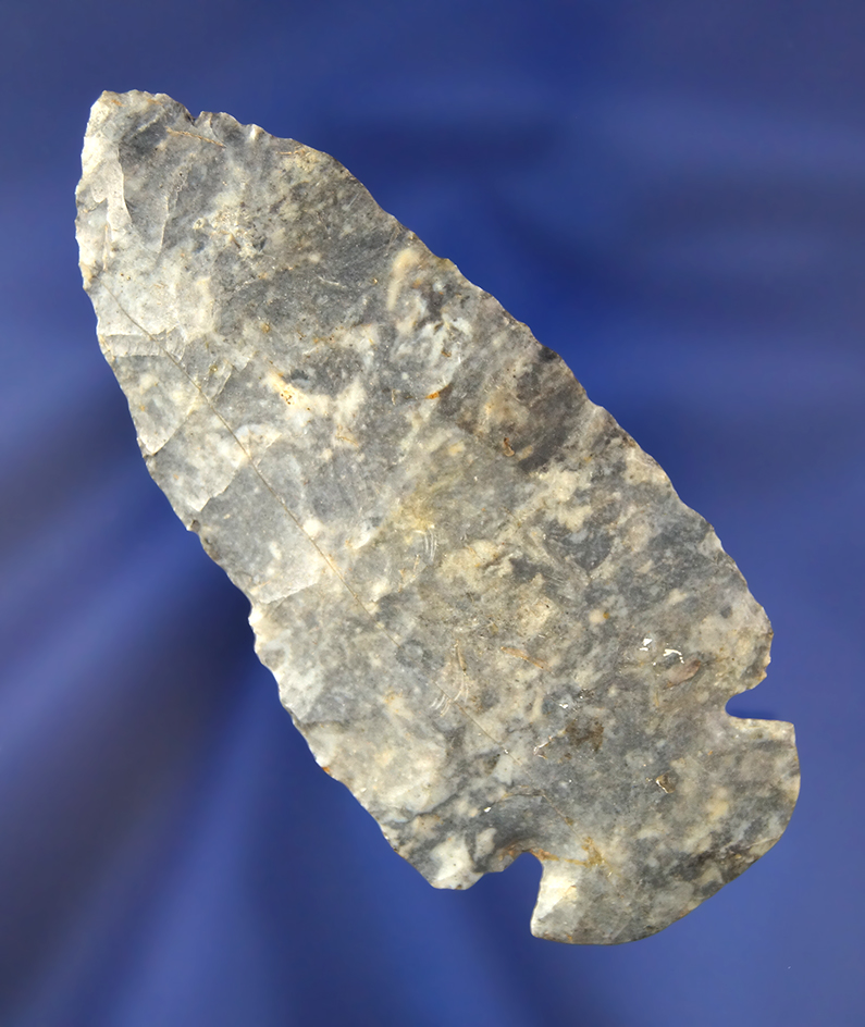 3 5/16" Dovetail made from attractive Coshocton Flint found in Ohio. Ex. Jeff Dearth.