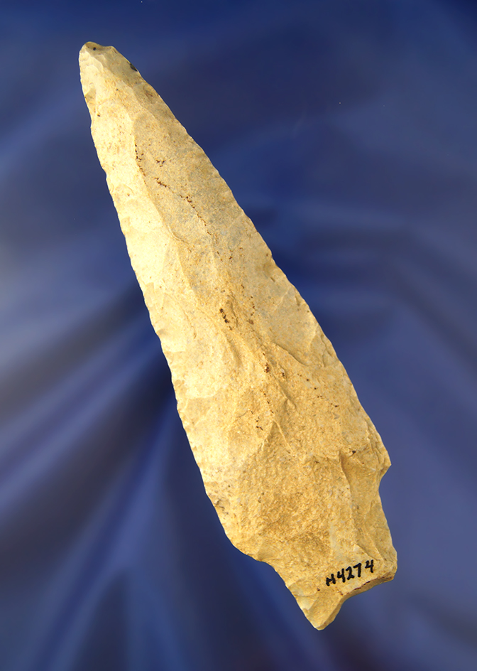 5 11/16" Stemmed Knife found in Ohio. Ex. Gary Mumaw collection.