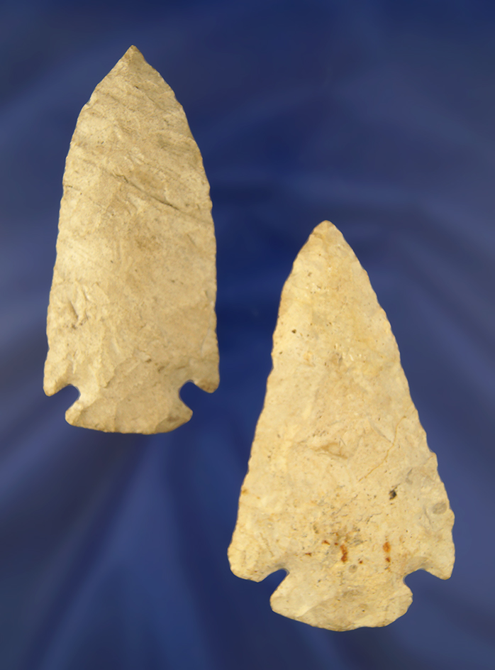 Pair of Cornernotch Knives found in Western Ohio. Largest is 3 5/8".