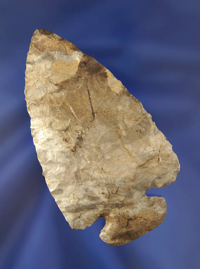 3 3/8" Classic Dovetail made from highly colored Ft. Payne Chert - Pickaway Co., Ohio.