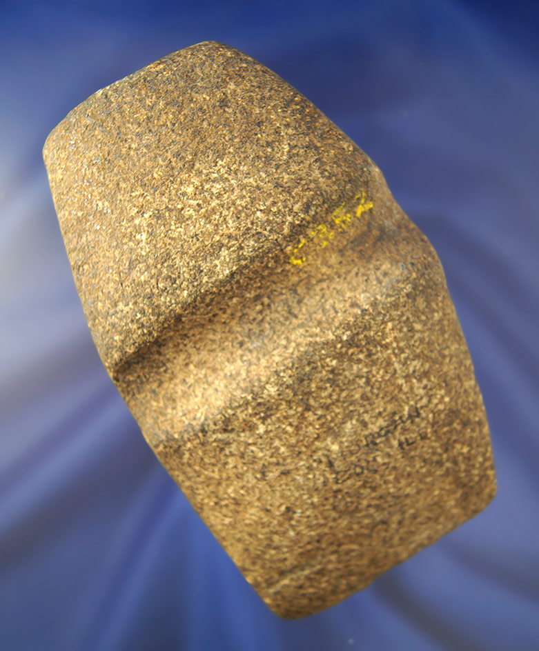 5 1/4" Slant Grooved Axe found in Lincoln Illinois. Ex. Johnson, Frank Meyer.