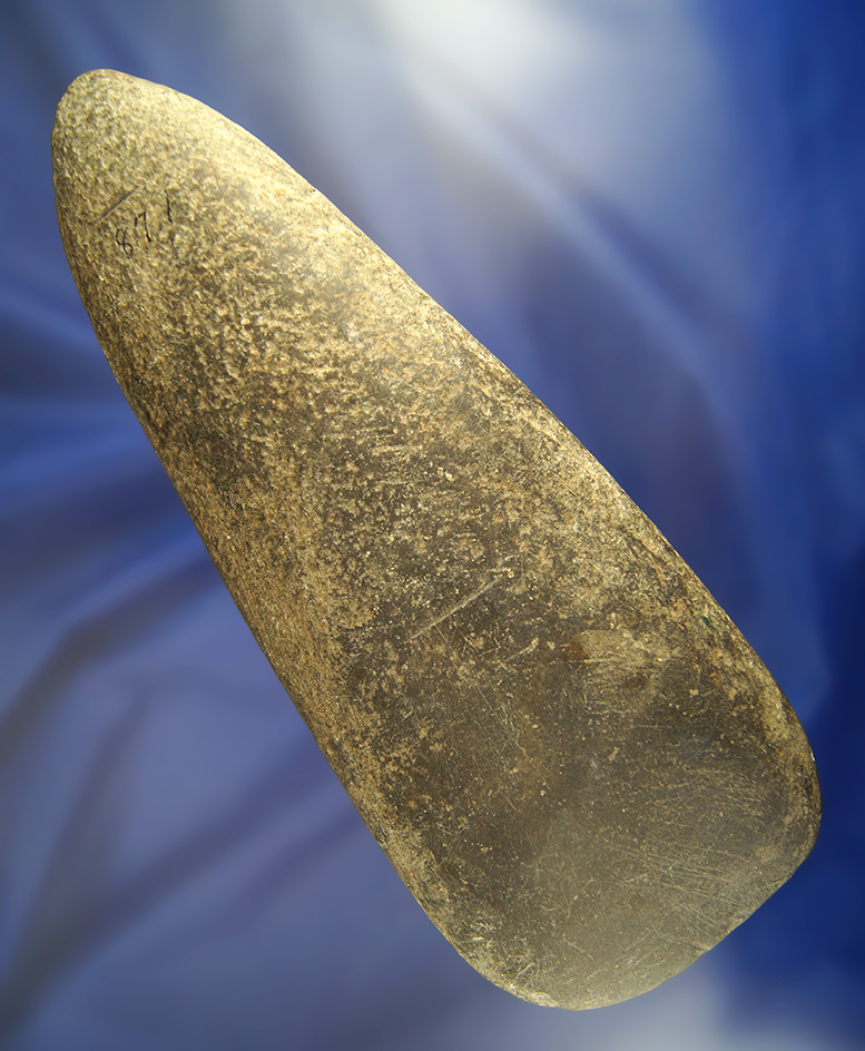 Large and impressive 8 3/8" Celt found in Ohio. Ex. Eugene Hoening.