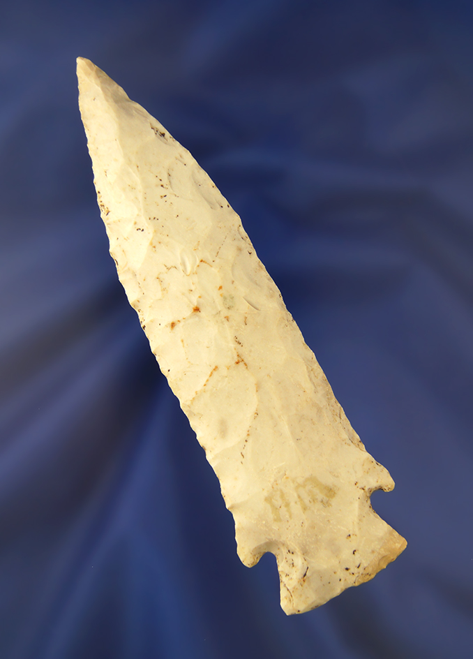 Large 5 3/16" Etley made from Burlington Chert found in Illinois.