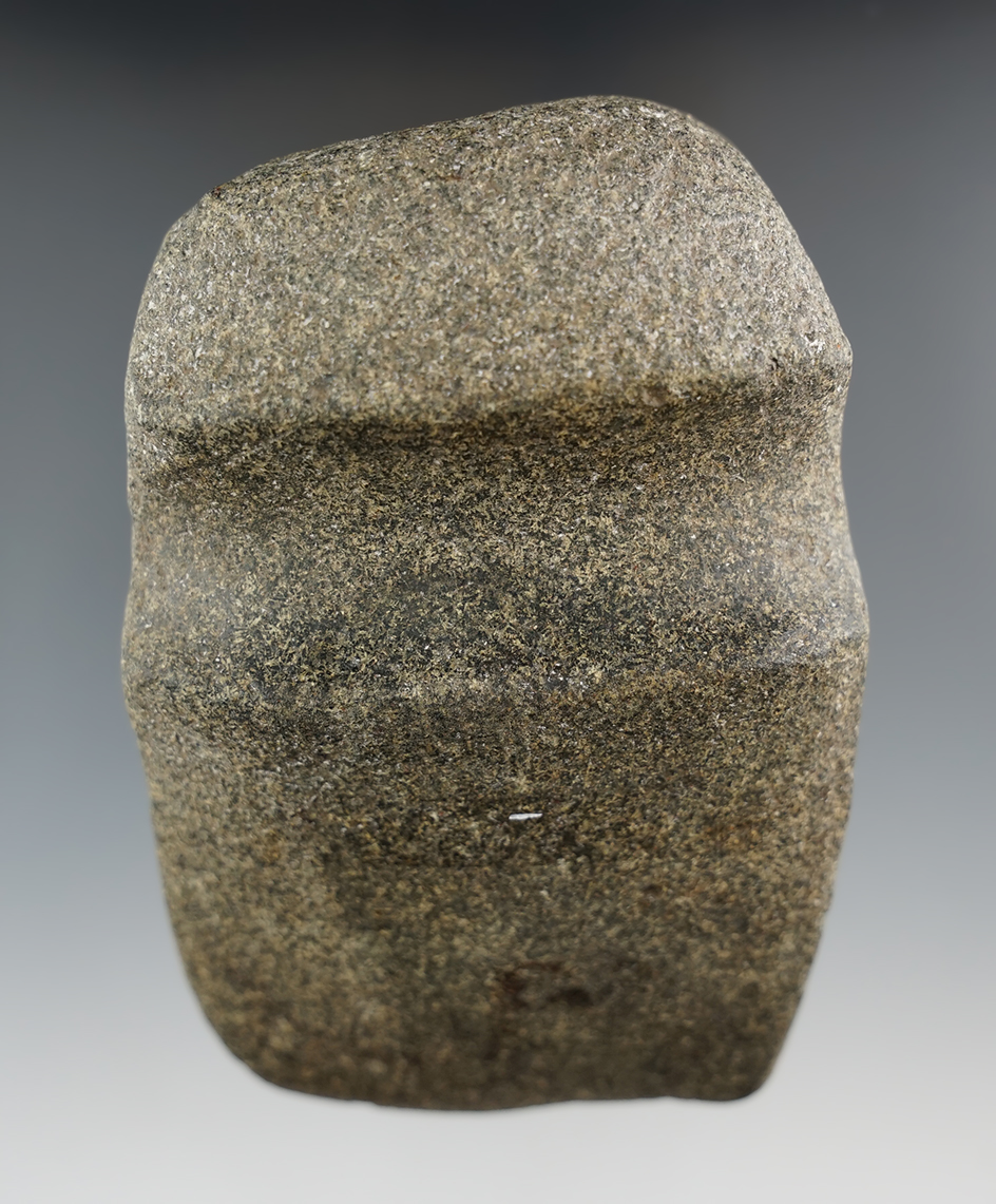 Nicely made 4 1/4" Keokuk 1/2 Grooved Axe with top and bottom flutes, found in Lee Co., Iowa.