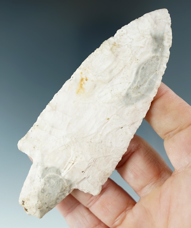 Thin and very well flaked 4 1/4" Dixon found in Cooper Co., Missouri.