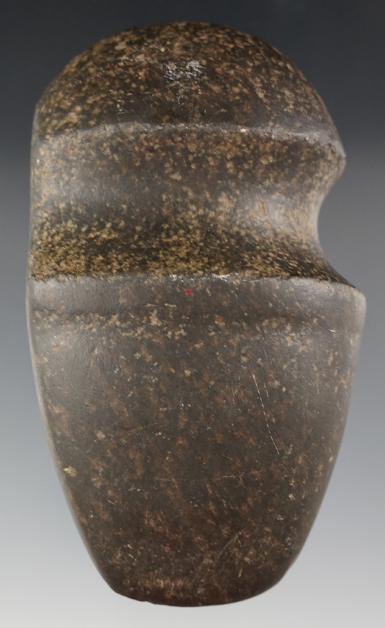 5 1/4" Long 3/4 Grooved Hohokam Axe made from Diorite. Maricopa Co., Arizona. COA.