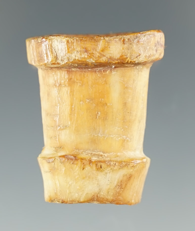 1 1/16" Hand carved Ivory Inuit Bladder Plug from Alaska.