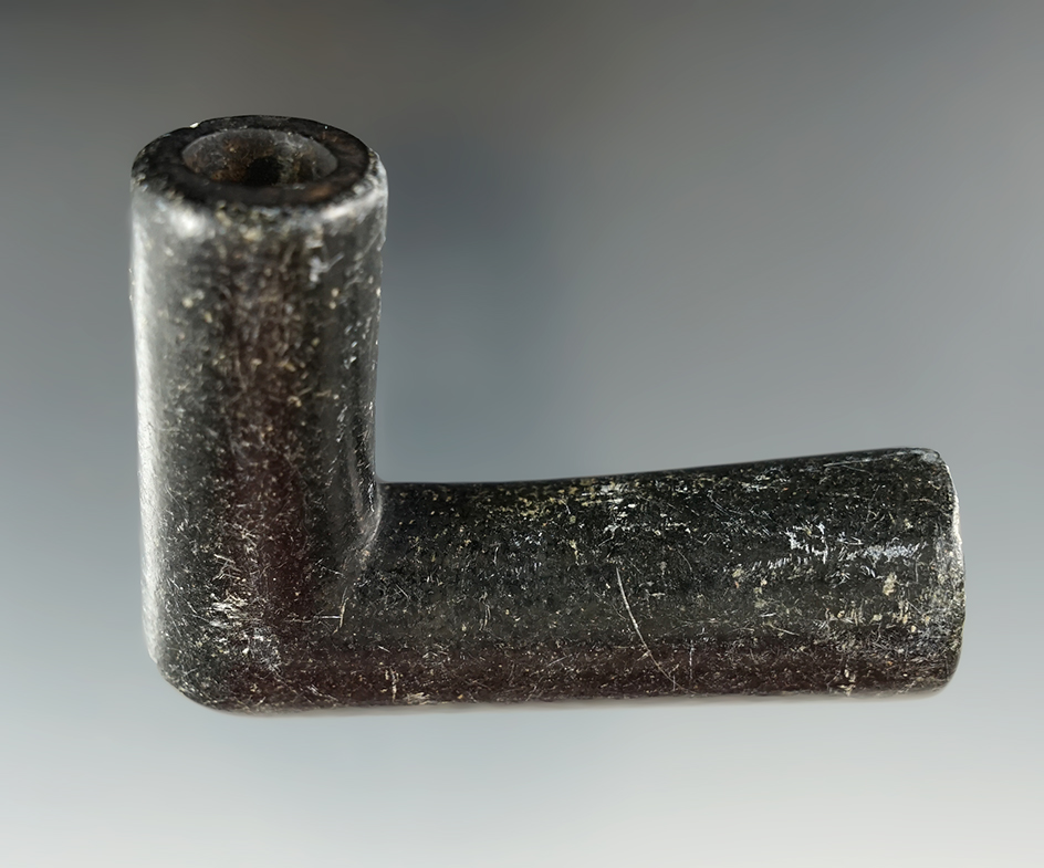 3 1/8" Nicely styled Steatite Pipe found in Ohio.