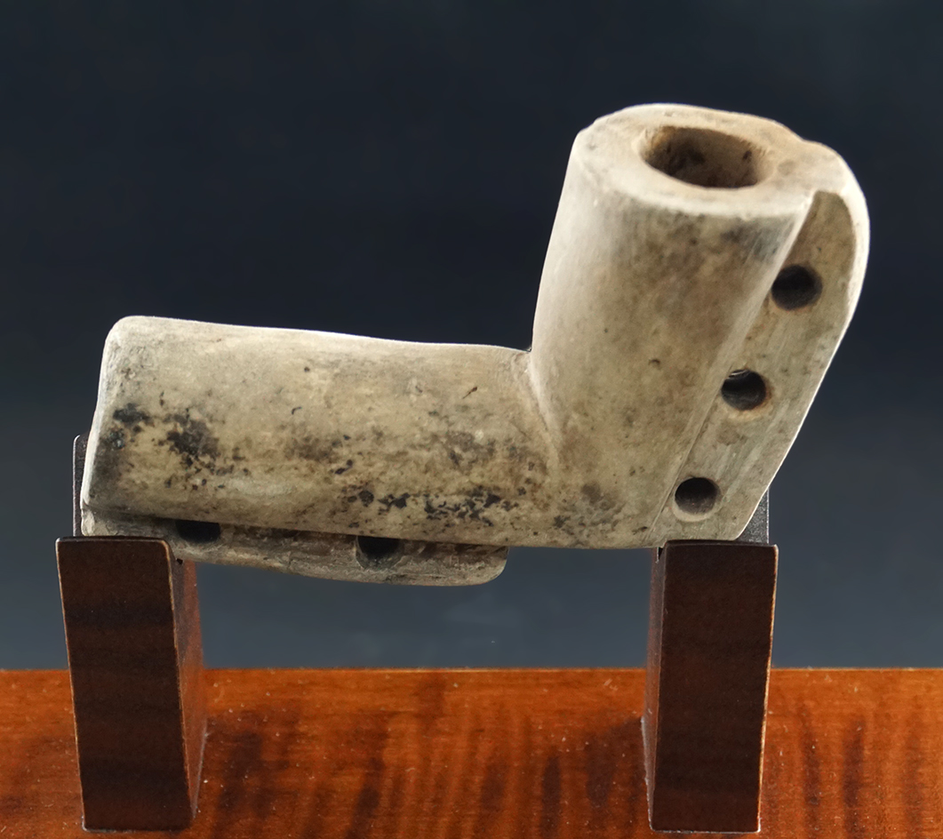 Nicely styled Stone Pipe that is 3 1/4" long found in Ontario Canada. Ex. Gary Munia.