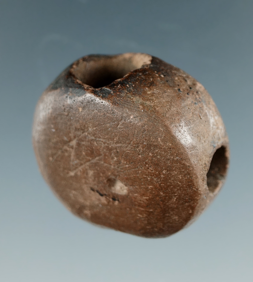 1 5/16" Disk shape Pipe found in Yakima Co., Washington is very well styled from stone.