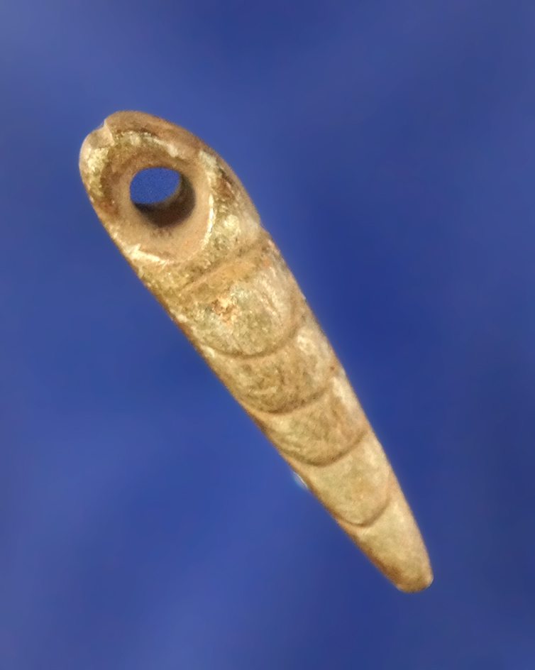 Small Decorated  Pendant or Effigy Piece, 4 curved lines on each side - The Dalles, Oregon. -