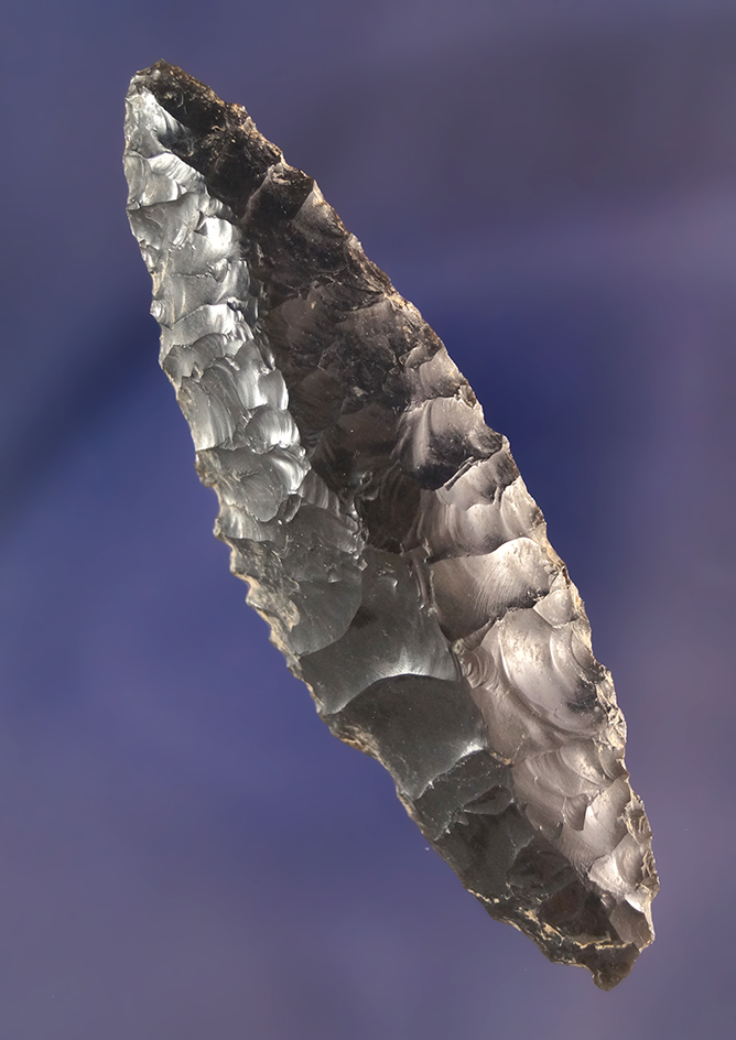 2 3/4" Obsidian Cascade found near Silver Lake Oregon. Ex. Dwight Rogers collection.