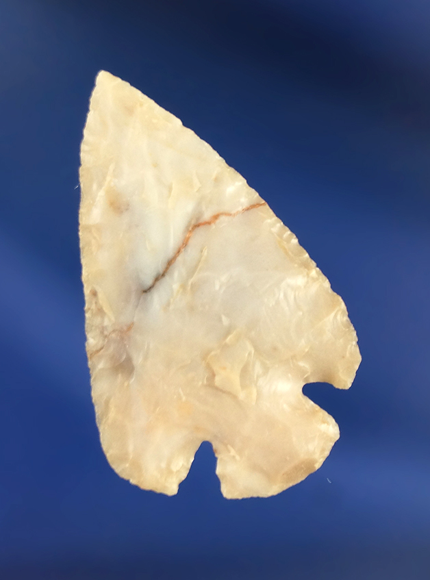 Thin 1 3/8" Cornernotch nicely made from a flake, found near the Columbia River.