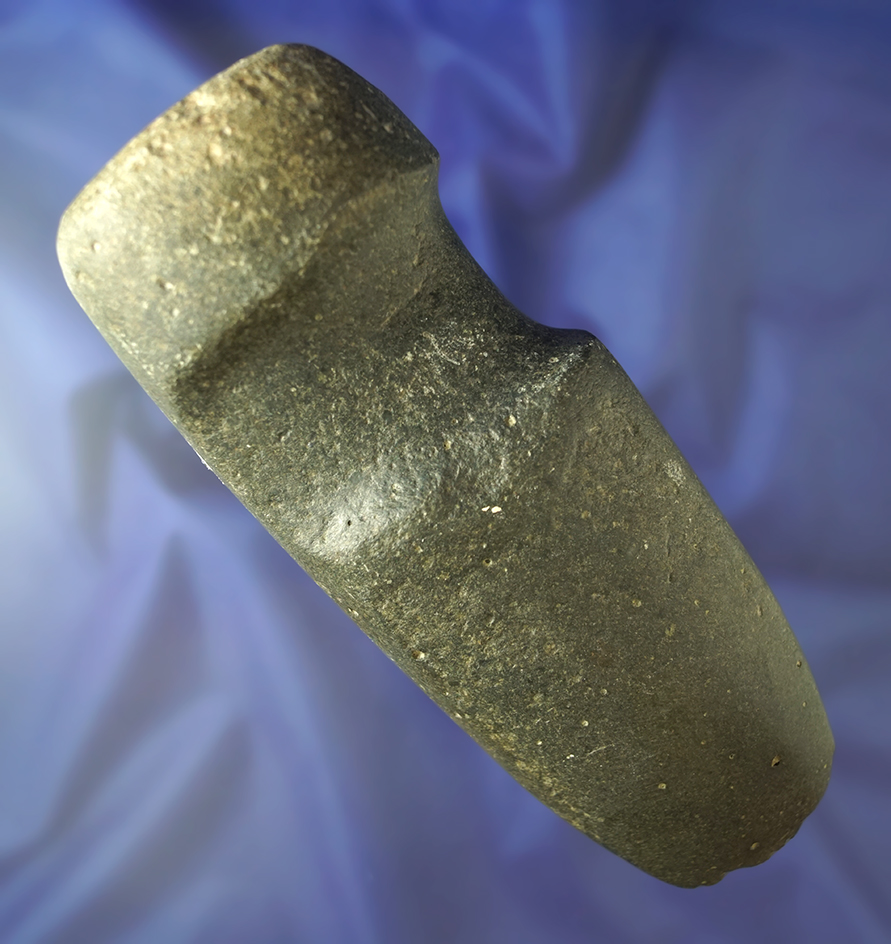 6 5/8" long 3/4 grooved Hohokam Hardstone Axe found in Pima Co., Arizona.