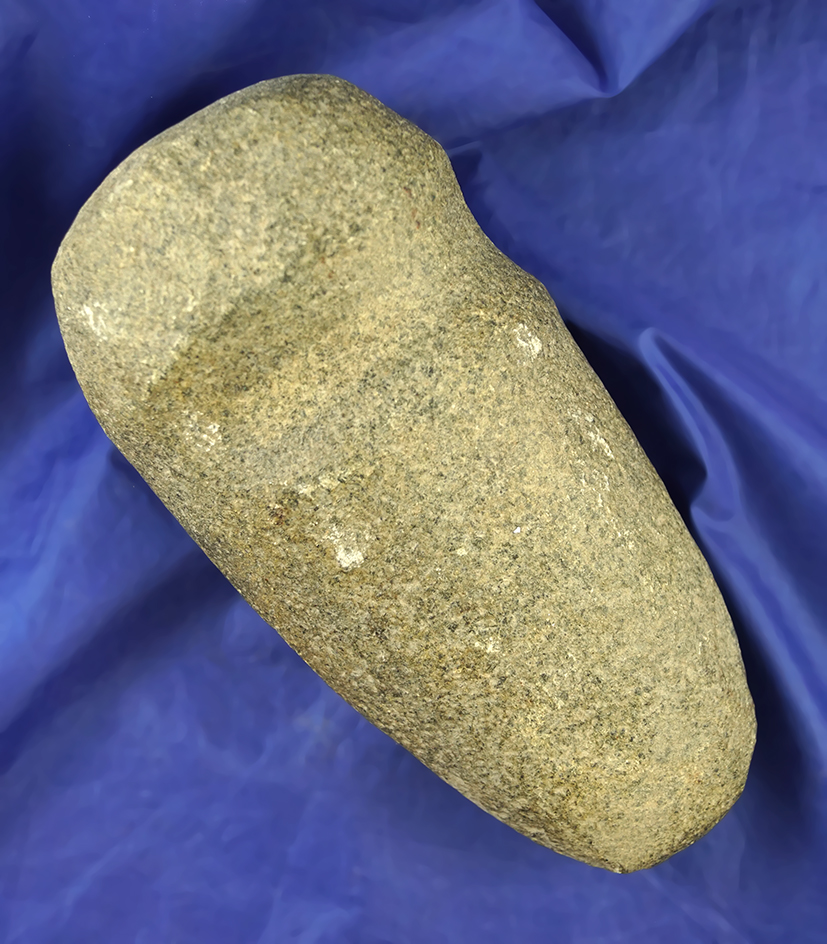 Large nicely styled 7 1/2" shallow groove 3/4 grooved Axe found in Licking Co., Ohio.