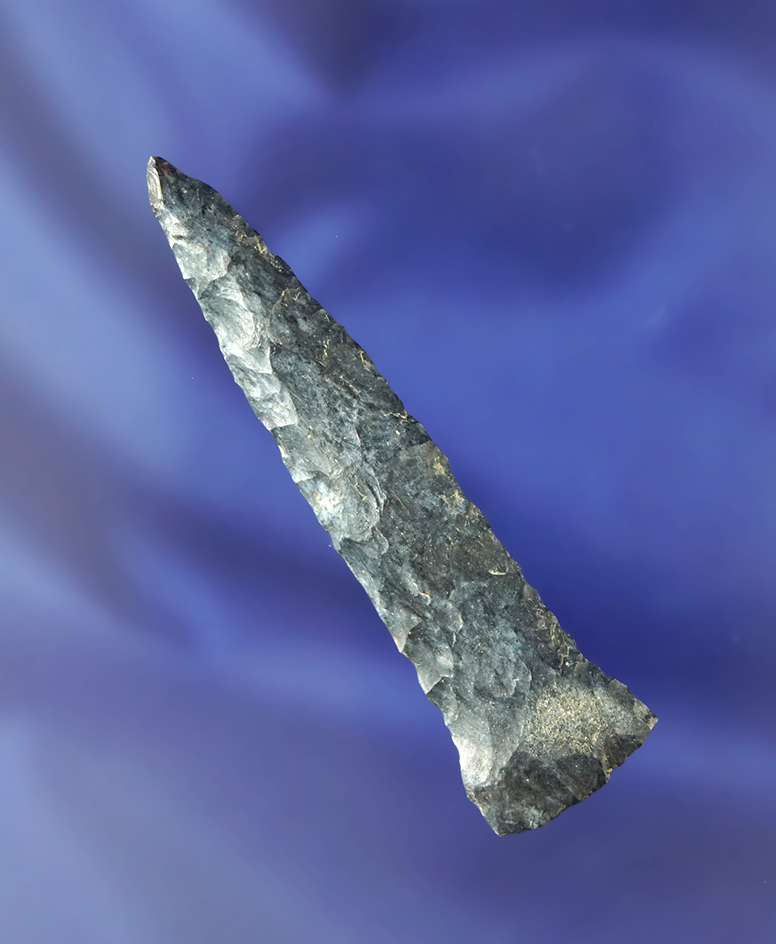 2 1/2" Coshocton Flint Drill found in Marion Co., Ohio. Comes with a Bennett COA.