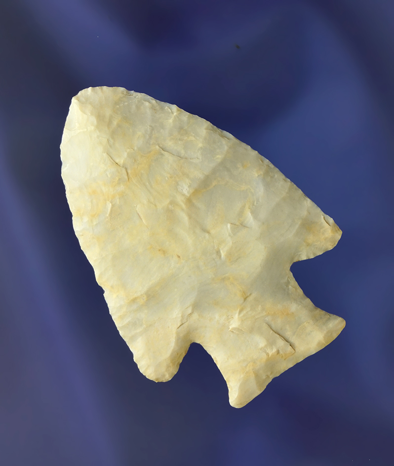 2 1/4" nicely styled Hardin Barbed found in Fulton Co., Arkansas.