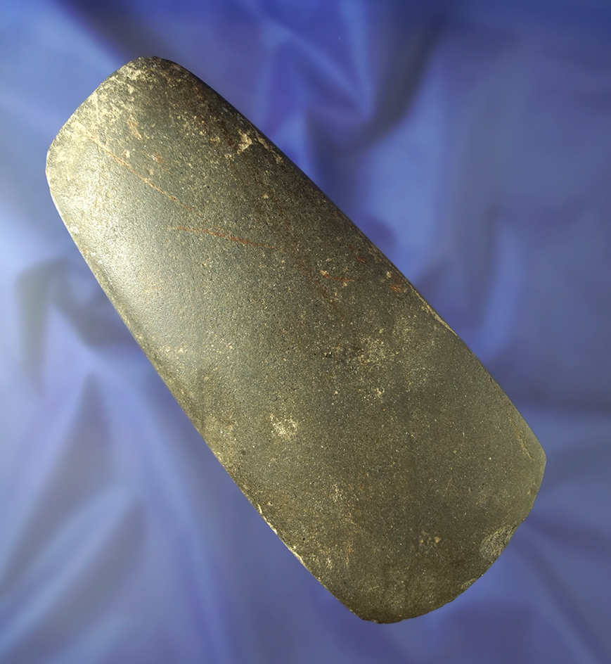Nicely made and well polished 6 3/16" Celt found in Muskingum Co., Ohio in nice condition.