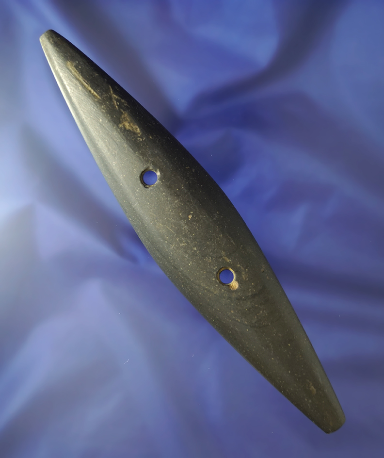 Sale highlight - Large and Rare! 7 3/8" long classic style  Adena Expanded Center Gorget - Ohio.