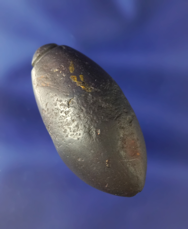 1 15/16" nicely grooved hematite Plummet found in Illinois.