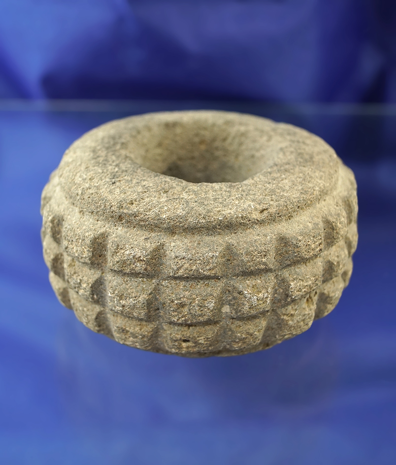 3 5/8" nicely styled pre-Columbian Mace Head found in Belize in excellent condition.