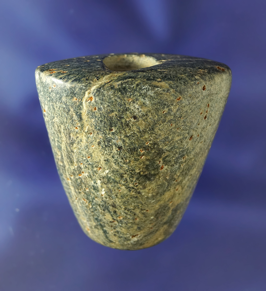 Beautifully patinated 1 11/16 long Bannerstone- chlorite found in Coshocton Co., Ohio.