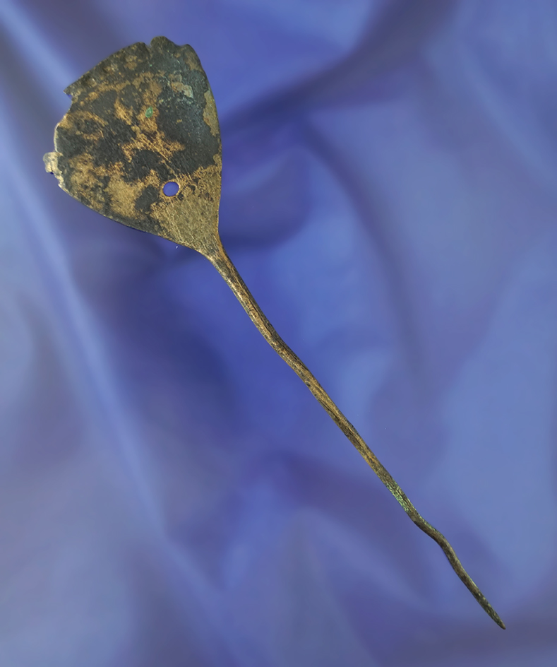 5 7/8" Tupu Pin made of mixed metal alloy found in Peru. Ex. Richard Shively.