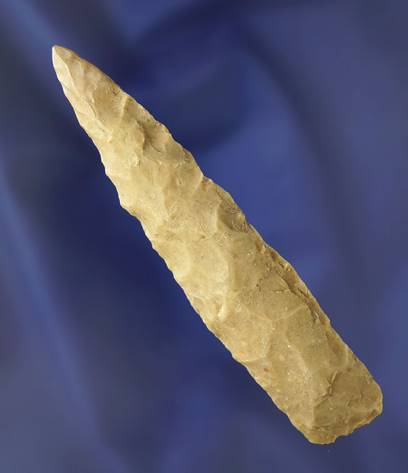 4 1/16" Lanceolate with restoration to the tip area found in Comal Co., Texas.