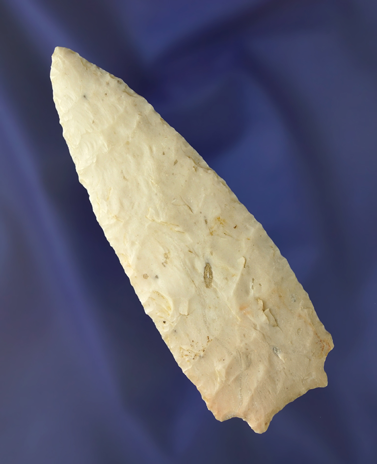 Nice! Excellent flaking on this 4 1/8" Benton found in Clay  Co., Mississippi.  Dickey COA.