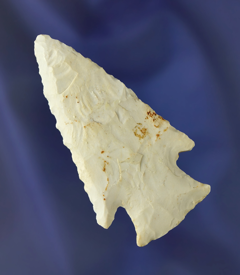 2 3/4" nicely beveled Hardin found in Illinois. Nice mineral deposits on surface.