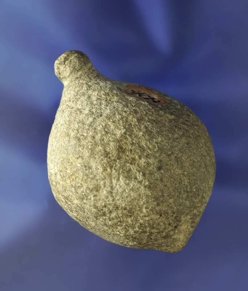 Unique 2 11/16" Effigy Plummet found in New York. Comes with a Bennett COA.