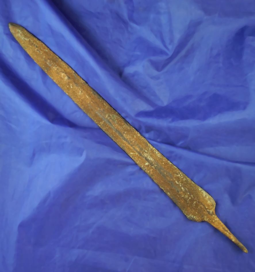 Large 15 1/4" long metal spear with nice age on surface from ancient Egypt.