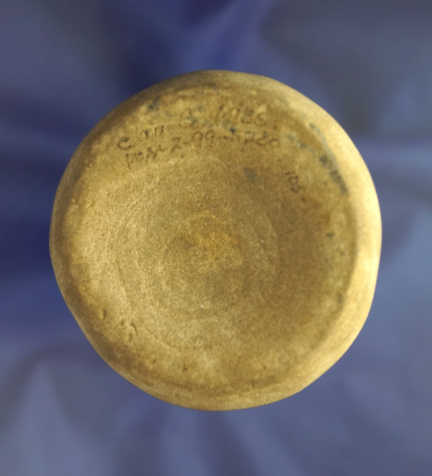 2 7/8" double cupped Discoidal found in Kentucky. Ex. Von Hilliard collection.