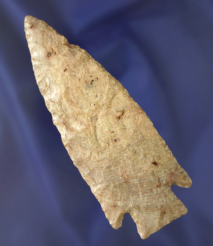 Nice! 4 1/2" Hardin - nicely patinated Kay Co., (Florence) chert found in Gentry  Co., Arkansas.