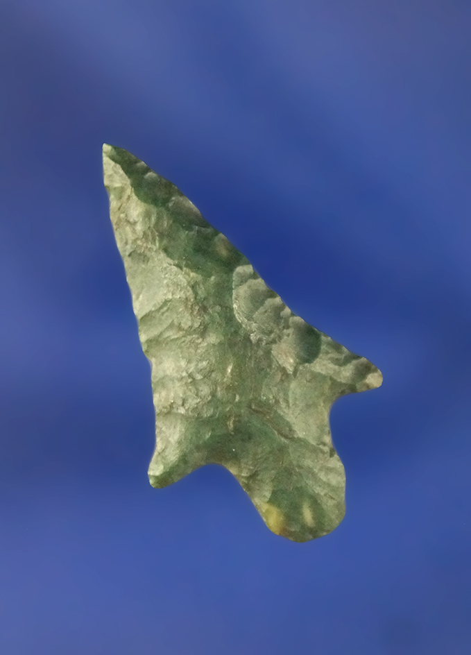 1 1/4" barbed Alba arrowhead found in Arkansas area.