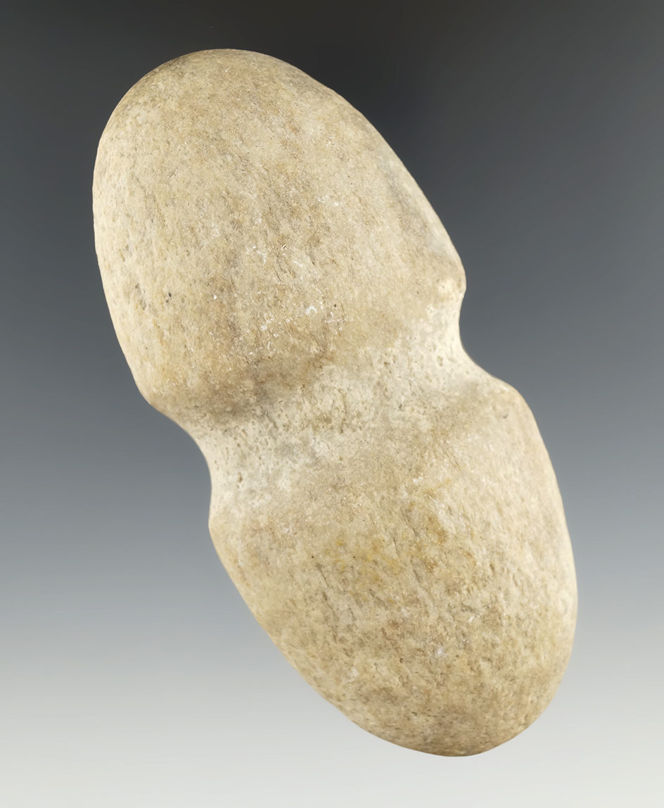 Historic era full grooved 4 1/4" stone clubhead.