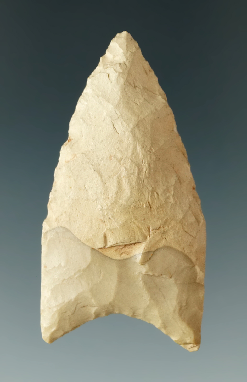 2 1/16" Plainview with nicely ground lower edges - Marshall Co., Oklahoma. Rogers COA.