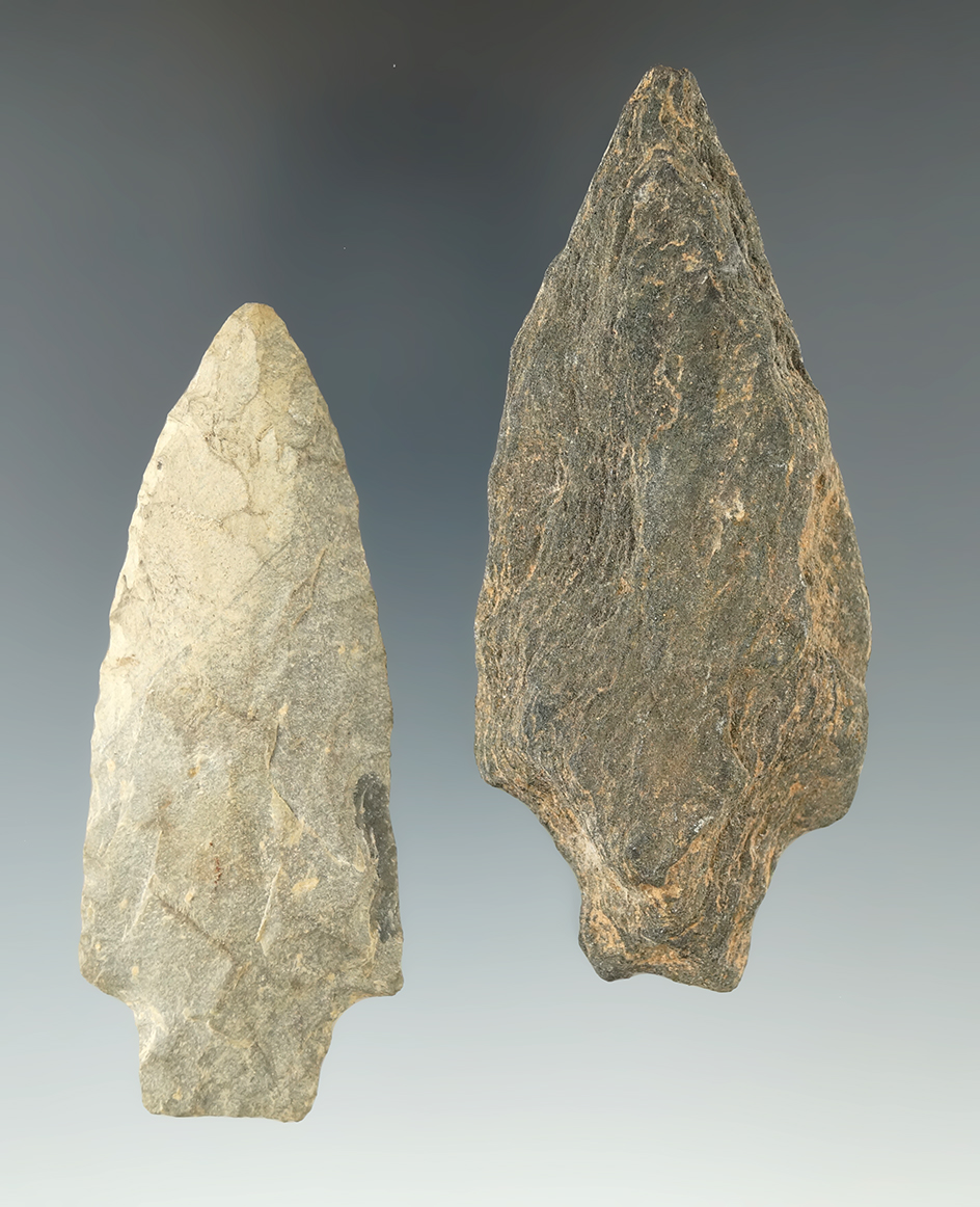 Pair of Stemmed Knives found in New Jersey, largest is 3 11/16".