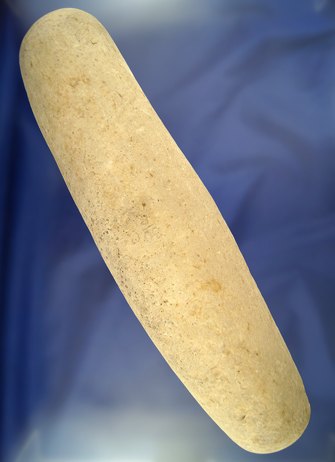 Long 10 1/2" Roller Pestle found in Franklin Co., Ohio. Ex. Dr. Meuser, Bob Converse.