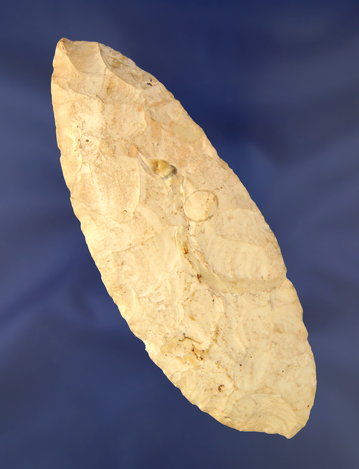 5 11/16" Adena Bi-pointed Knife found in Park Co.,  Indiana. Comes with a Rogers COA.