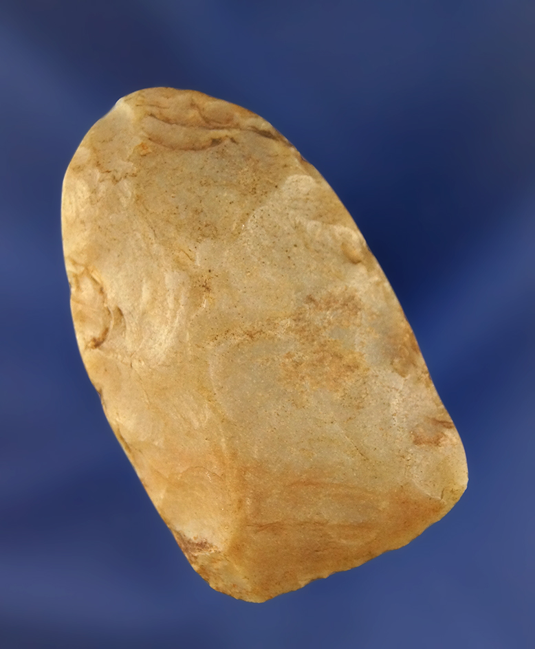 Very unique 2" miniature flint Celt that is nicely polished found in Ohio. Ex. Daniels collection.