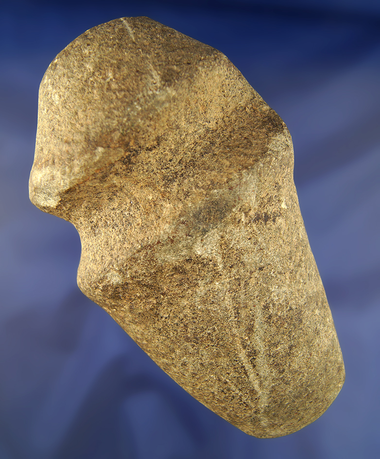 6 1/2" Long 3/4 Groove Axe, raised ridges and narrow bit style. Found in Cuyahoga Co., Ohio.