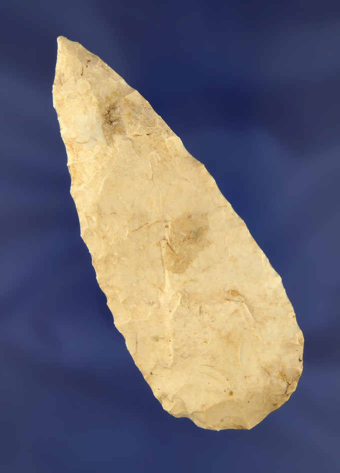 4 5/16" Cobbs Knife found in Adams Co., Illinois made from Burlington Chert. Jackson COA.