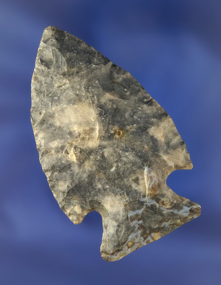 2 7/8" Jacks Reef made from colorful Upper Mercer Flint and found in Ohio.